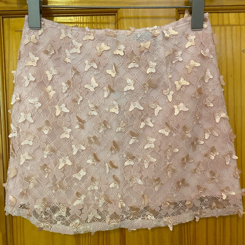 Lulus Pink Butterfly Skirt